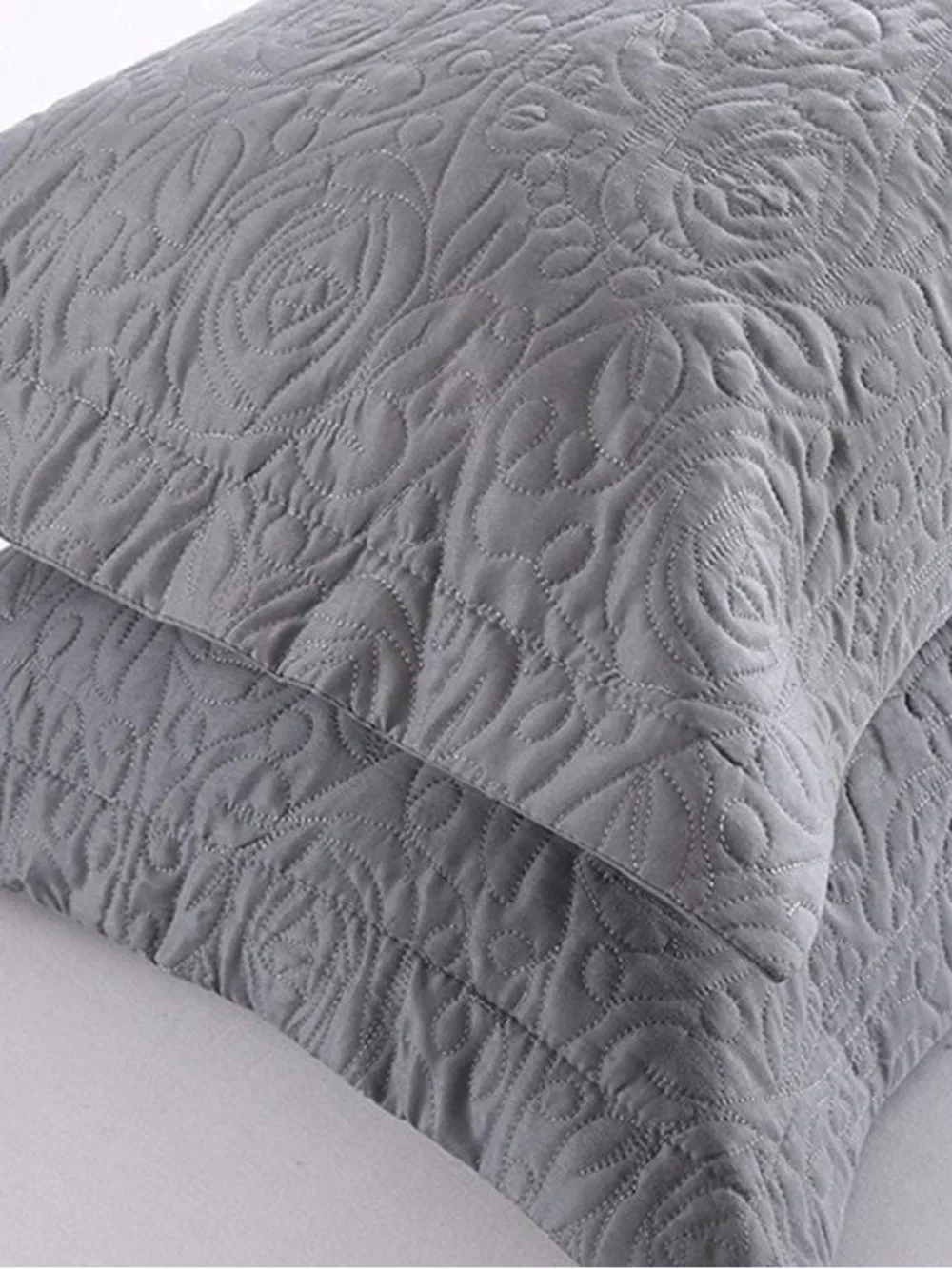 Grey 2 pillow shams